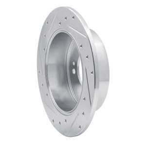 Kia Rondo Brake Rotor (1) - Rear Right - R1 Concepts - Drilled & Slotted - Silver - `07-`12